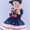 Lolitashow Exclusive Gothic Lolita Dresses Lace Ruffles Blue Spring Summer Dress -AYA Cosplay Shop f4dd55d875ea4dacb89d430955e1ab06