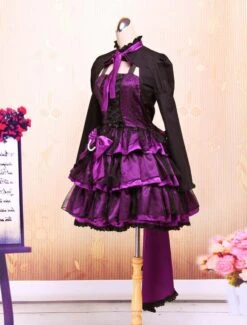 Lolitashow Multi-Layer Purple Cotton Long Sleeves Gothic Lolita Dress -AYA Cosplay Shop f67fafd6 3d18 4c59 a42f 7726b94af0ac