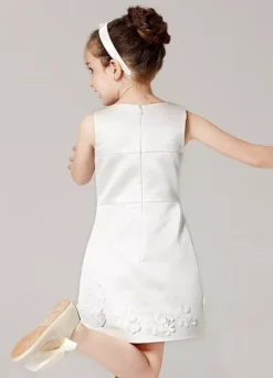 Champagne Flower Girl Dress Outfit A Line Flower Applique Beaded Knee Length Pageant Dress With Jacket Free Customization -AYA Cosplay Shop f9a3f7aeb9744acc8f12e8d80deb6ad8