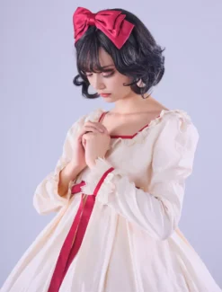 Lolitashow Exclusive Sweet Lolita Dress Polyester Long Sleeves Polyester Summer Tea Party Dress -AYA Cosplay Shop fac7a9f8a86f4fffb0b8b63b62df8d71