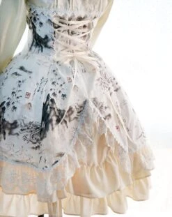 Qi Lolita Dress Incense Landscape And Dragon Printed OP Lolita One Piece Dress -AYA Cosplay Shop rfHsBX6ZBpXu2aR